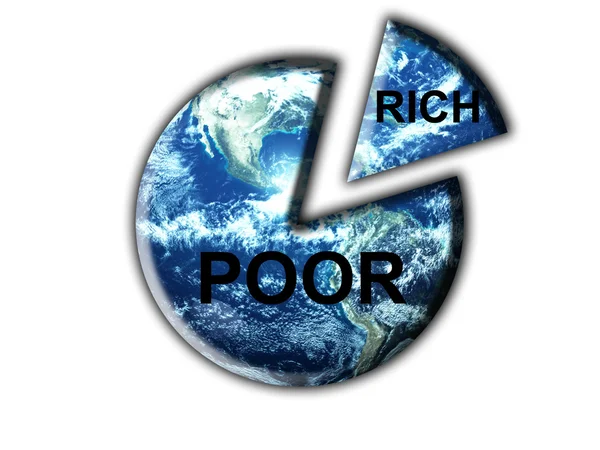 I ricchi poveri dividono — Foto Stock