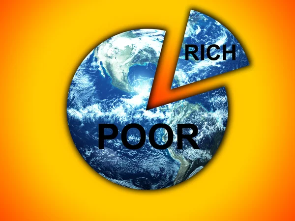 Bogaty biedny przepaści — Zdjęcie stockowe