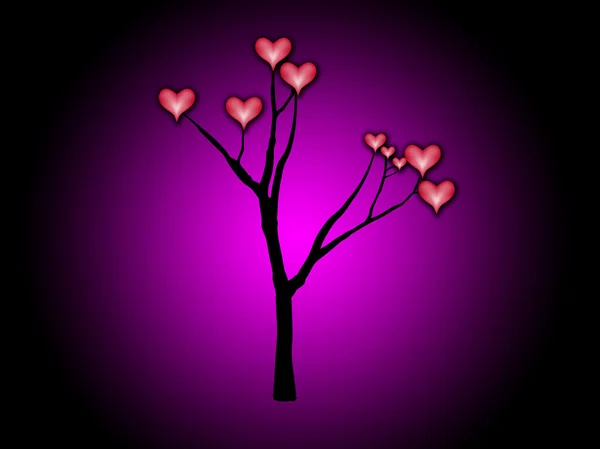 Árbol de corazones — Foto de Stock