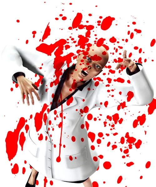 Bloody Zombie Nurse — Stock Photo, Image