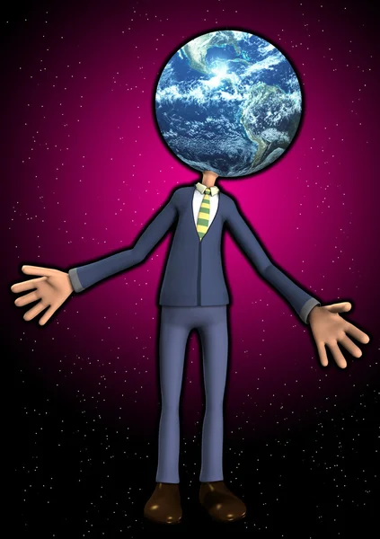 Mr Earth Head — Stock Photo, Image