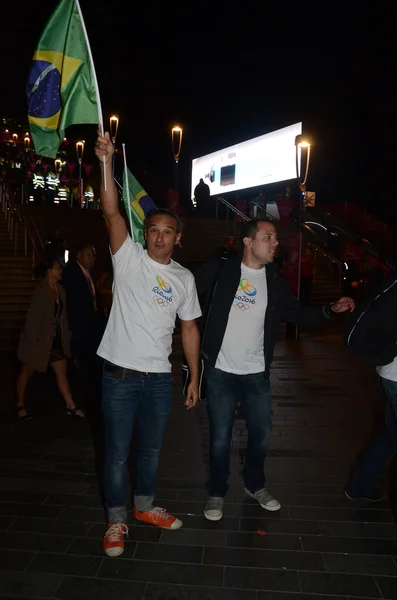 里约奥运球迷以外闭幕仪式 — 图库照片