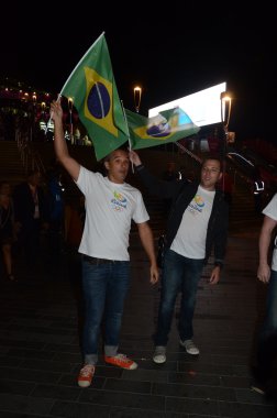 Rio Olimpiyat hayranları dışında Londra Ağustos 12 Olimpik Stadyum Kapanış töreni