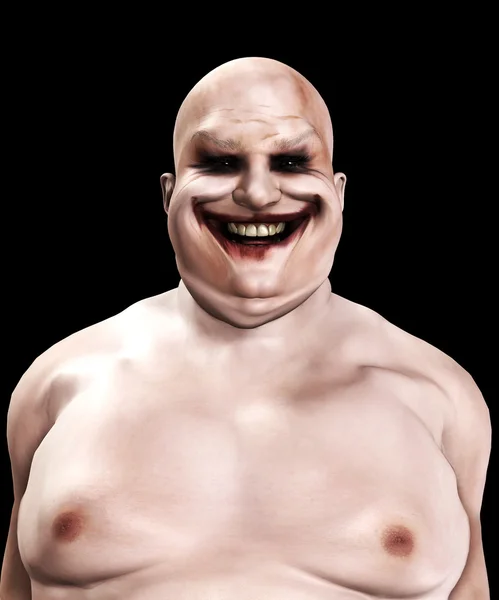 Fat horrible clown — Stock Photo, Image