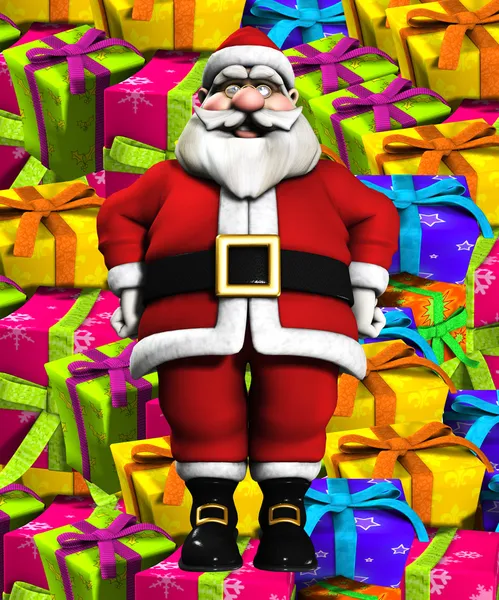 Babbo Natale e regali — Foto Stock