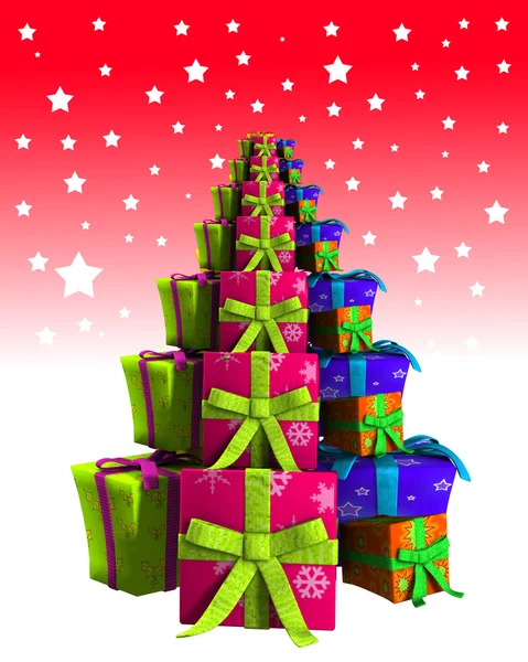 Presents christmas tree — Stock Photo, Image