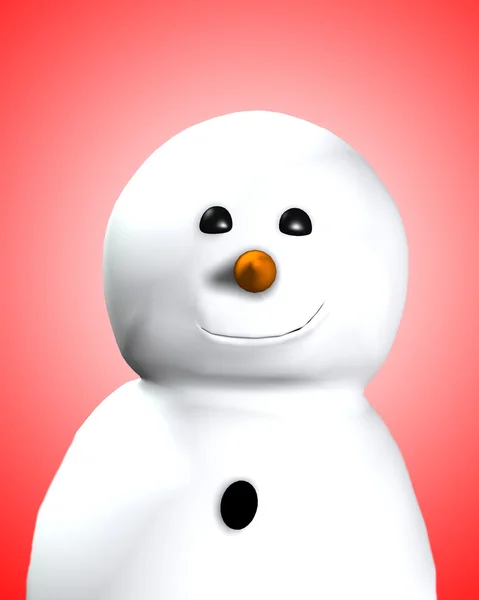 Snowman Close Up — Stock Photo, Image