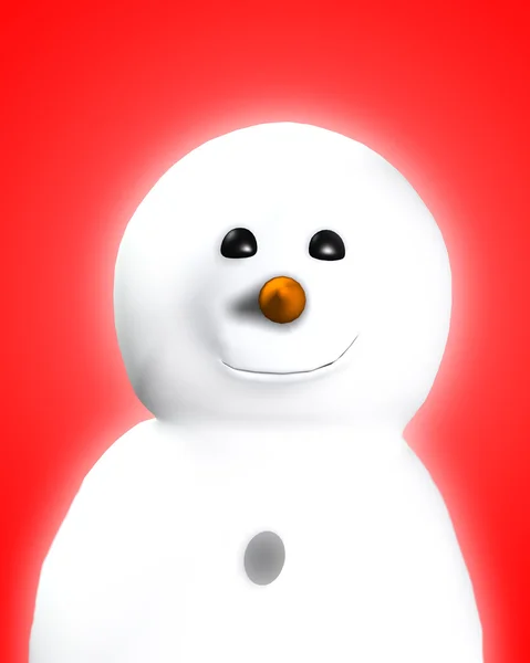 Snowman Close Up — Stock Photo, Image