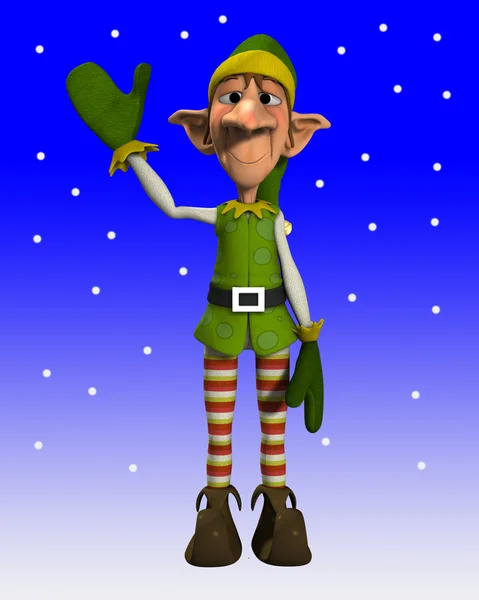 Elf With Snow — Stock Photo, Image