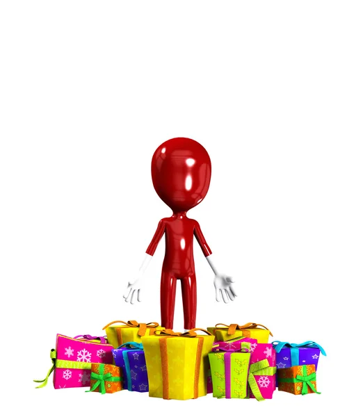 Blank Face With Lots Of Gifts — Stock Photo, Image