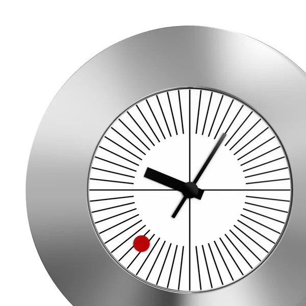 Red dot clock - isoliert — Stockfoto