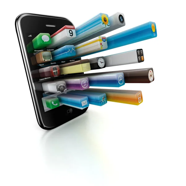 Algunas aplicaciones para el Smartphone — Foto de Stock