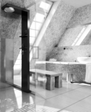 modern banyo detay