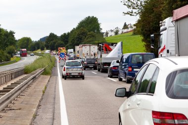 trafik sıkışıklığı içinde fermuar