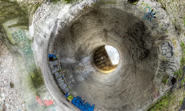Inside a cement silo — Stock Photo, Image
