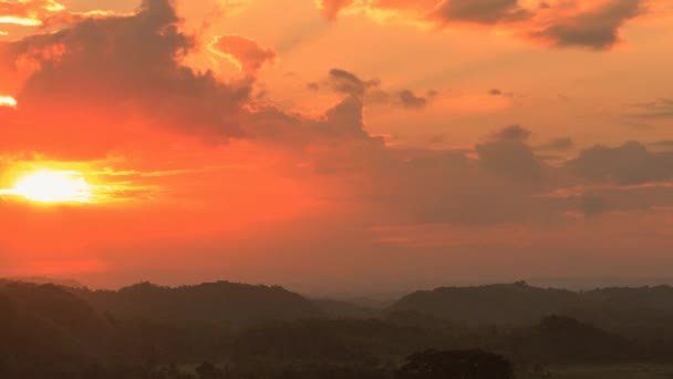 Chocolate Hills tramonto 2 — Video Stock