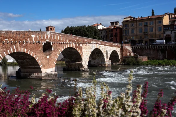 Vista para o rio em Verona — Fotografia de Stock