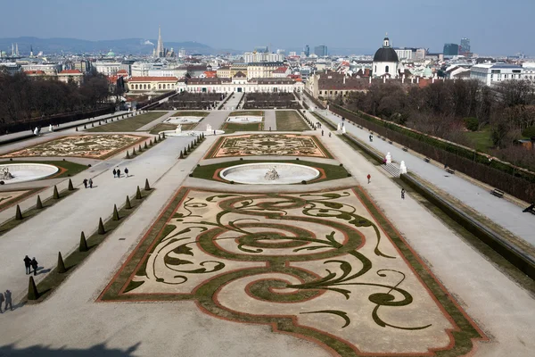 Vista desde el Palacio Superior del Belvedere — Foto de Stock