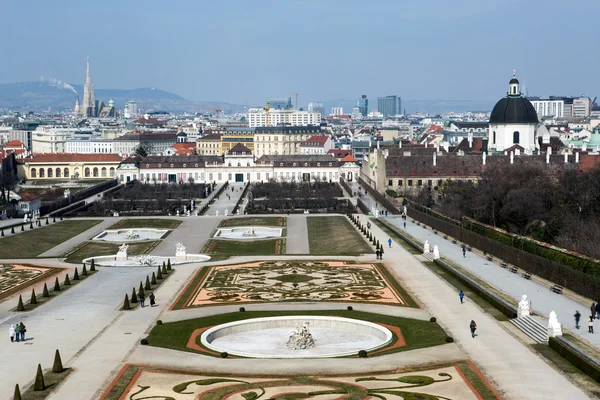 View from the upper Belvedere Palace — Stock Photo, Image