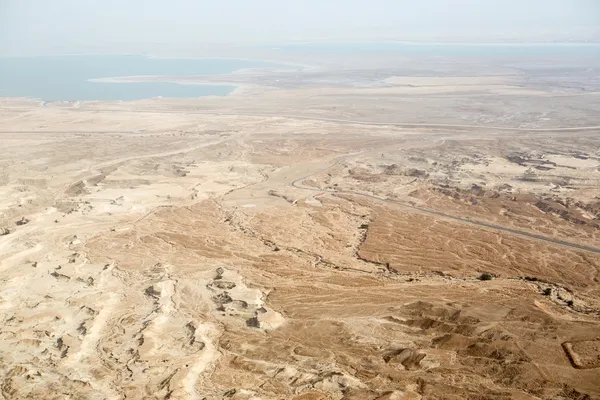 Blick vom Masada auf das Tote Meer — Stockfoto