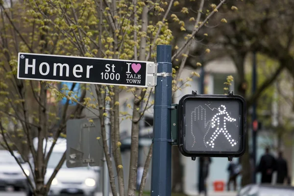 Vancouver straat teken — Stockfoto