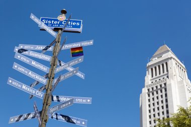 Bir La işaret Kardeş şehirler