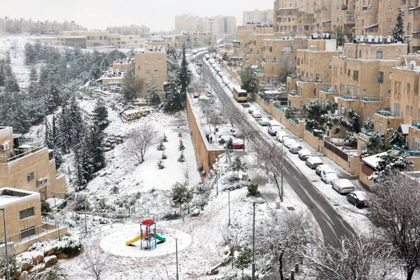 Sneeuw in Jeruzalem — Stockfoto