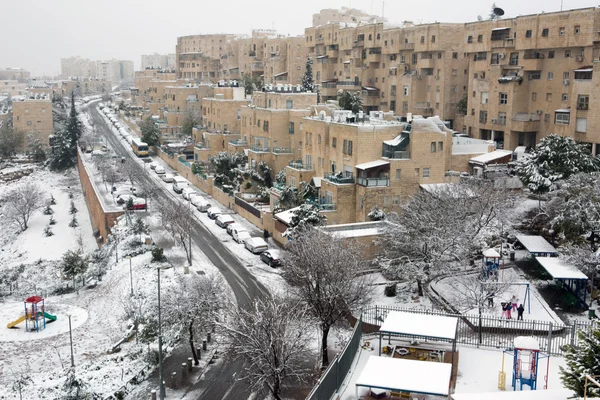 Sneeuw in Jeruzalem — Stockfoto