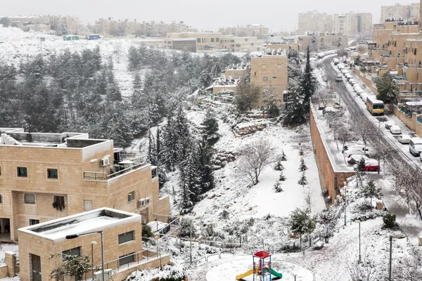 Sneeuw in Jeruzalem — Stockfoto