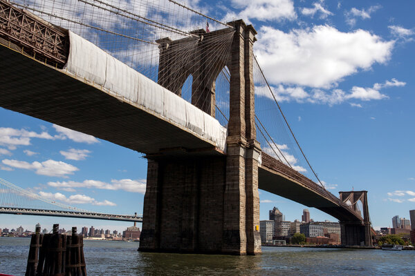 Brooklyn bridge in New York City, Manhattan