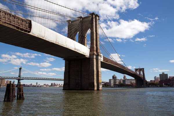 Brooklyn bridge in New York City, Manhattan