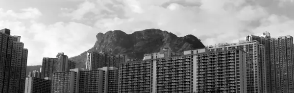 Hong Kong Paysage du logement sous Lion Rock — Photo