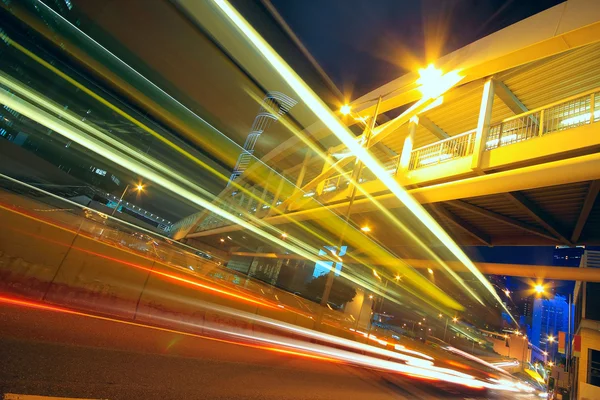 Trafik stad natten — Stockfoto