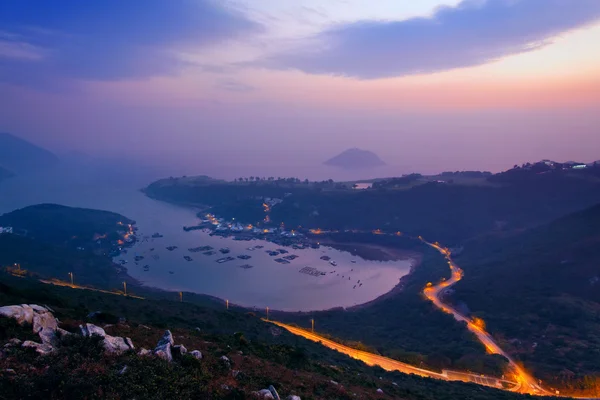 Deniz ve dağ Sunrise — Stok fotoğraf