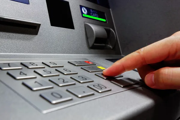 Druk op ATM-EVP toetsenbord — Stockfoto