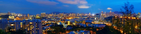 Hongkong staden natt — Stockfoto