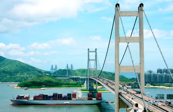 香港にあるTsing Ma Bridge — ストック写真