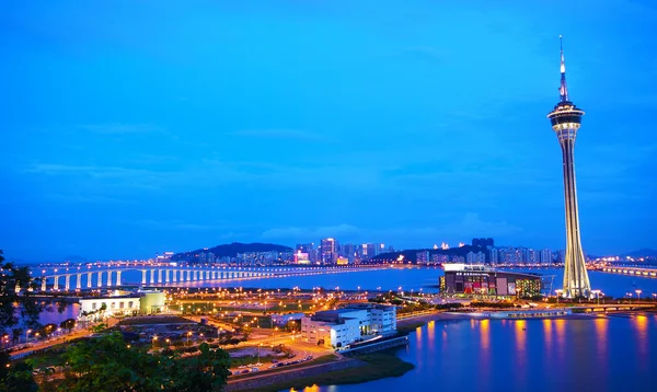 Cityscape à noite em Macau — Fotografia de Stock