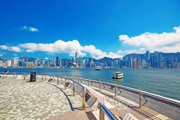 Hong kong waterfront binalar — Stok fotoğraf