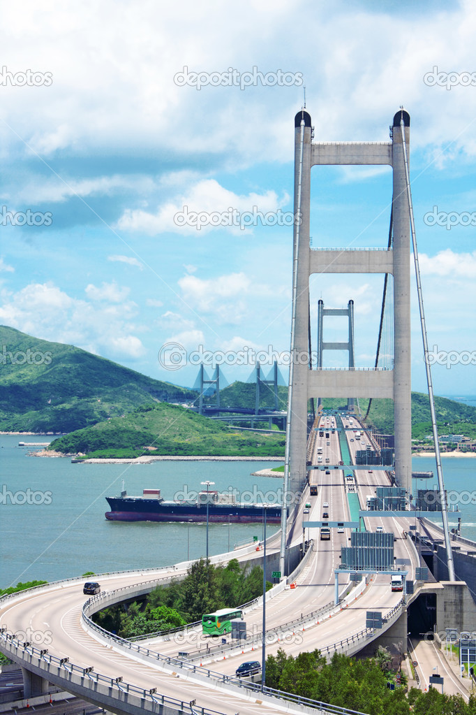 Tsing Ma Bridge in Hong Kong