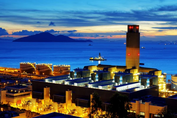 Power station at sunset — Stock Photo, Image