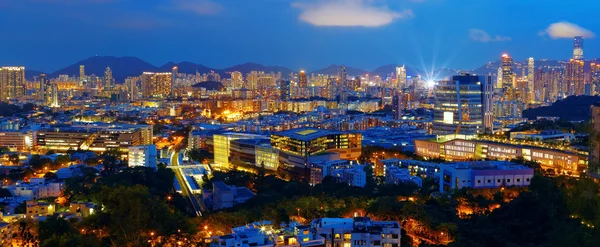 Hong Kong şehir gece — Stok fotoğraf