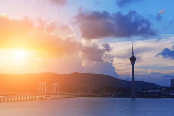 Sonnenuntergang in Macau — Stockfoto