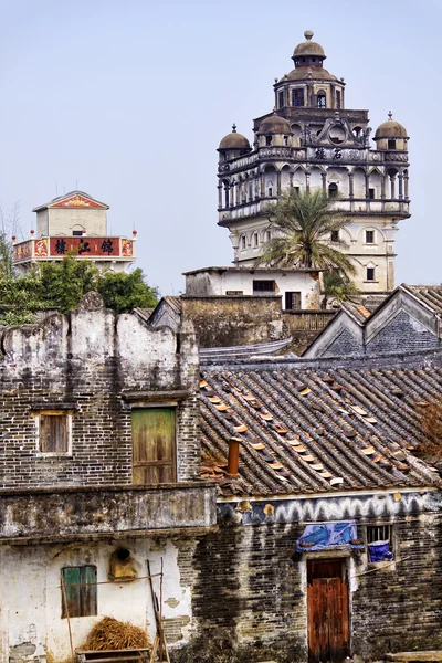 Kaiping diaolou és falvak Kínában — Stock Fotó