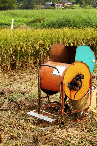 Vintage rijst hout machine — Stockfoto