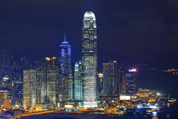홍콩 섬 야경 — 스톡 사진