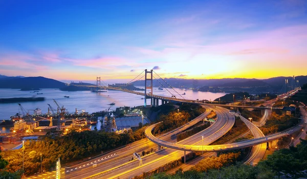 Закат на мосту Цин Ма — стоковое фото