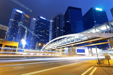 Hong Kong 'da gece trafiği 