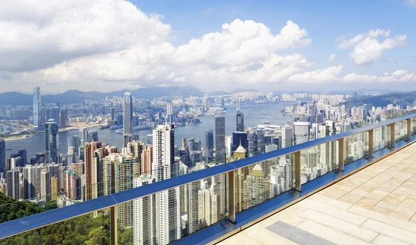 Hong kong skyline overdag — Stockfoto