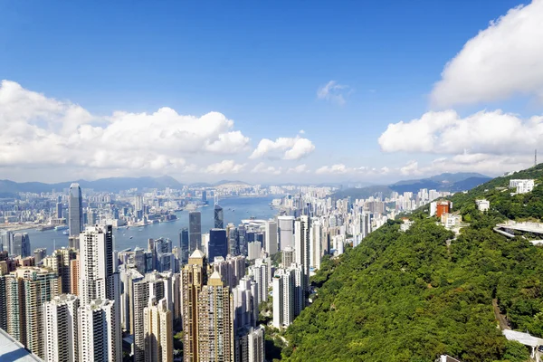 Hong kong skyline overdag — Stockfoto